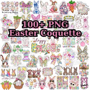 100+ Pacote de Laço de Coquete de Páscoa PNG, Glitter Páscoa Png, Coelho Páscoa Png, Páscoa Cristã Png, Boho Floral Páscoa Png, Pincelada de Páscoa