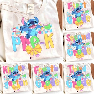 Preppy Blue Alien Pre-K To 4th Grade, Cartoon Pastel Bow Png, Cartoon First Day Of School Png, Trendy Blue Alien PreK, Back To School Png