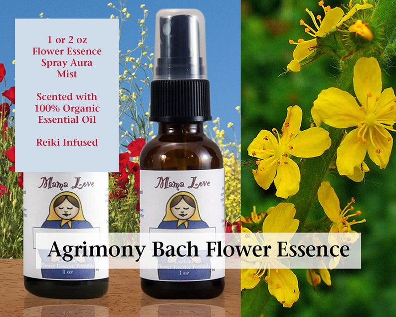 Agrimony Bach Flower Essence Scented 1 or 2 Oz Spray Aura Etsy