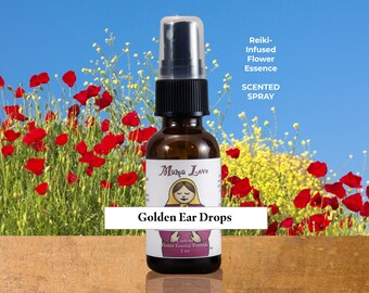Golden Ear Drops Flower Essence, Scented Spray: Release Traumatic Past Memories and Suppressed Feelings