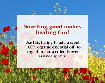 Fügen Sie einen Duft zu jedem meiner unparfümierten Blütenessenz-Sprays hinzu