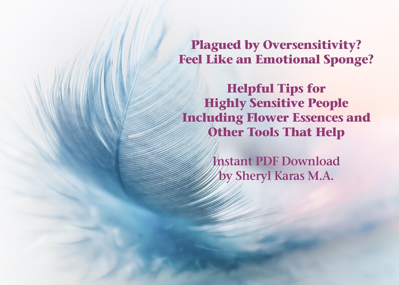 Helpful Tips for Highly Sensitive People, Flower Essences and Other Tools That Help, PDF Download. Help for Feeling Like a Psychic Sponge image 1