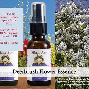 Deerbrush Flower Essence, Scented Spray Aura Mist for Knowing and Acting on Your Inner Truth, Emotional Honesty