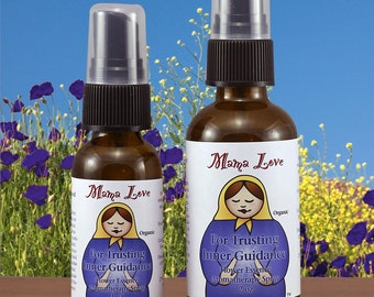 Trusting Inner Guidance, Intuition, Spirit, Flower Essence and Aromatherapy Body & Aura Spray, Organic, Reiki Infused, Aura Mist