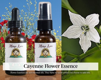 Cayenne Flower Essence, Dropper or Spray Aura Mist for Fiery Energy to Go Forward and Make Change