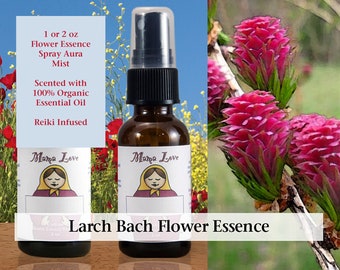 Larch Bach Flower Essence, Scented Spray Aura Mist for Increased Self-Confidence, Self-Expression, Positive Outlook on the Future