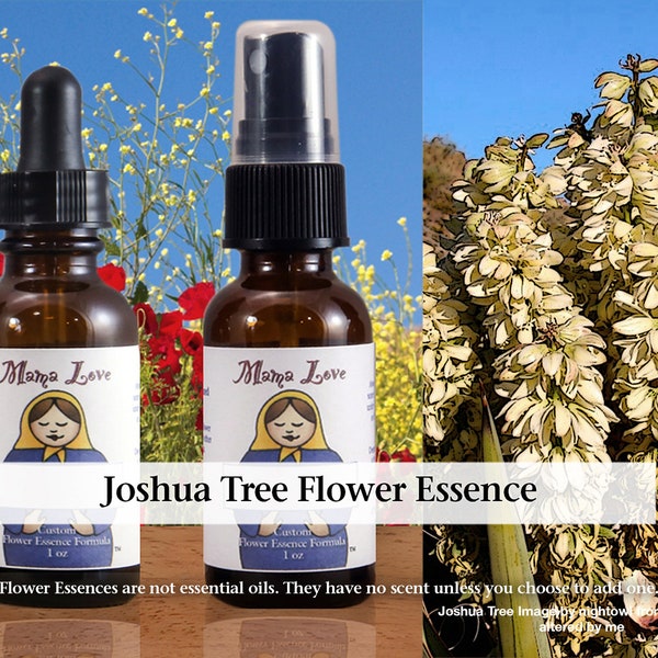 Organic Joshua Tree Flower Essence, Dropper or Unscented Spray for Breaking Free of Family or Cultural Patterns, Asserting Individuality