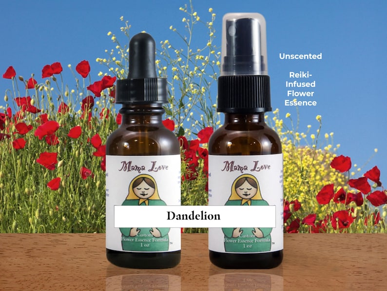 Dandelion Flower Essence: Stress Reduction, Relaxation, Dropper or Spray image 1
