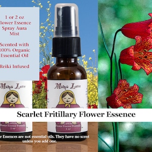 Scarlet Fritillary Flower Essence Scented Spray for Regaining Vitality and Strength as a New Mother