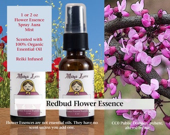 Redbud Flower Essence, Scented Spray Aura Mist for Acceptance of Your Aging Body, Elderhood, Natural Cycles of Life