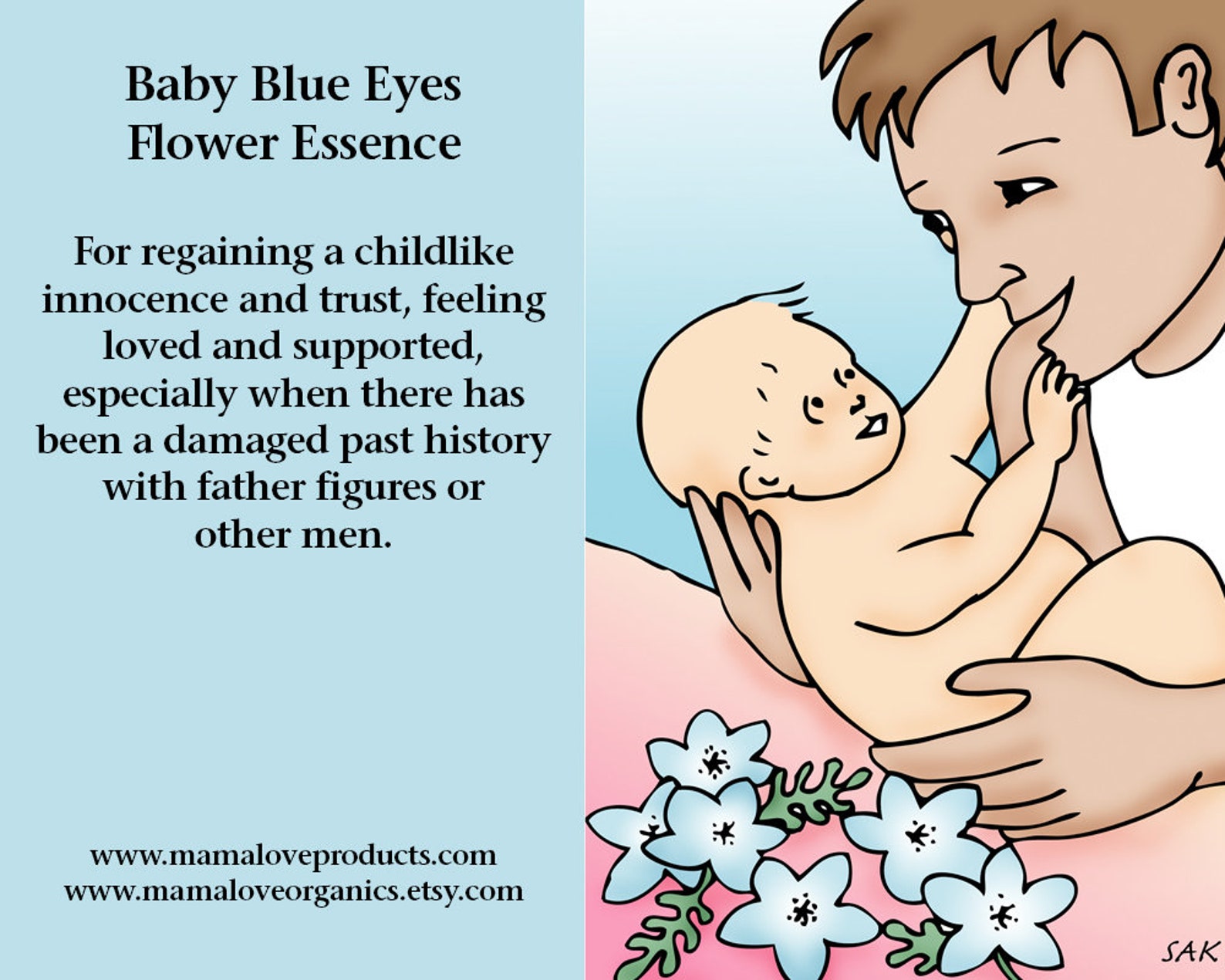 Baby Blue Eyes Flower Essence Scented Spray Aura Mist Etsy