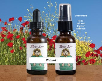 Walnut Flower Essence, Dropper or Unscented Spray for Help Making Difficult Changes, Inner Protection