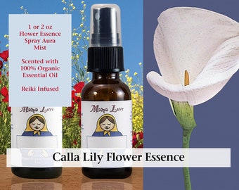 Calla Lily Flower Essence, Scented Spray Aura Mist for Helping to Heal Issues of Gender or Sexual Identity
