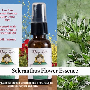 Scleranthus Flower Essence, Scented Spray Aura Mist for Decisiveness, Better Able to Make Good Choices