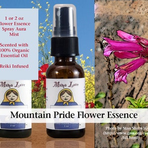 Mountain Pride Flower Essence, Scented Spray Aura Mist for Strength and Courage, Standing Up for Your Beliefs, Being a Spiritual Warrior