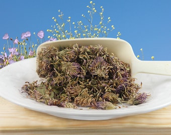 Organic Dried Red Clover Flowers, Blossoms, Tops, Herb, Herb Tea, Edible Flowers, Culinary, Bodycare and Craft Supplies