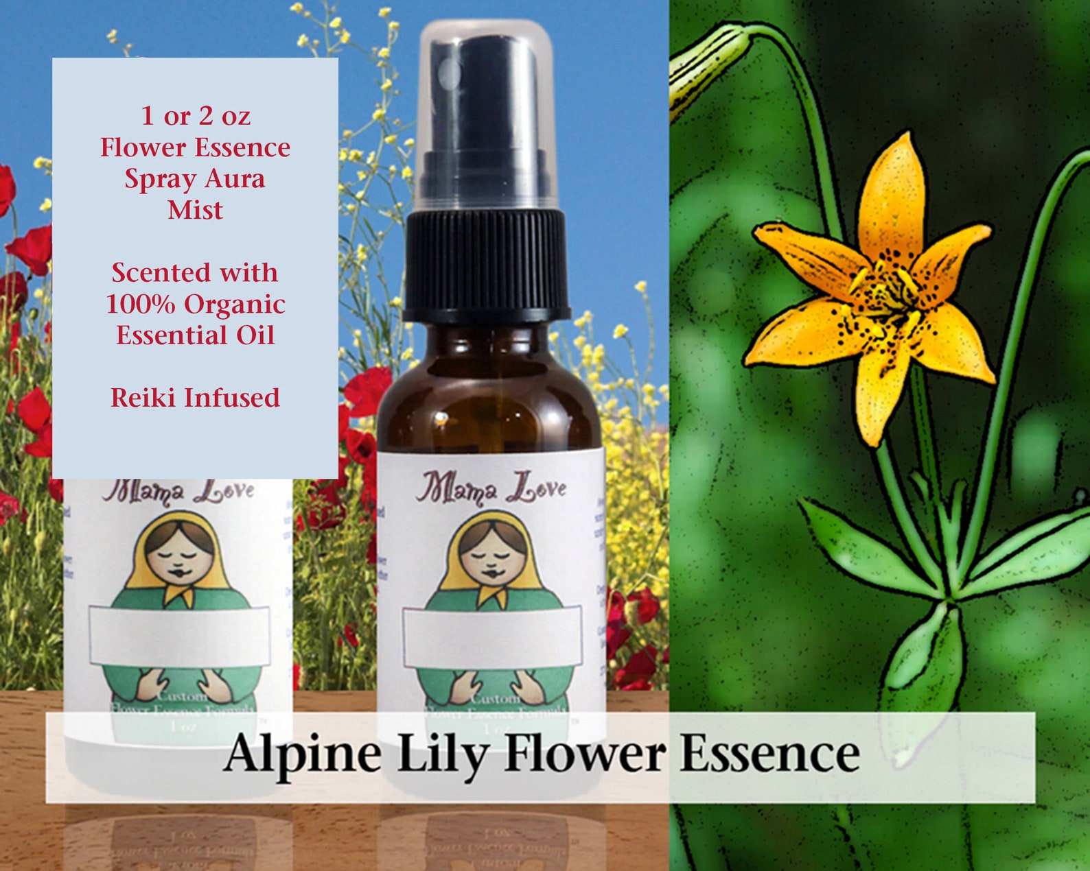Alpine Lily Flower Essence Scented Spray Aura Mist for Etsy