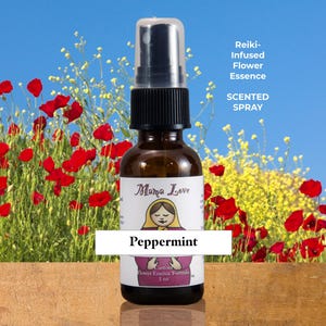 Peppermint Flower Essence Scented Spray: Mental Alertness, Clear Thinking, Feeling Awake