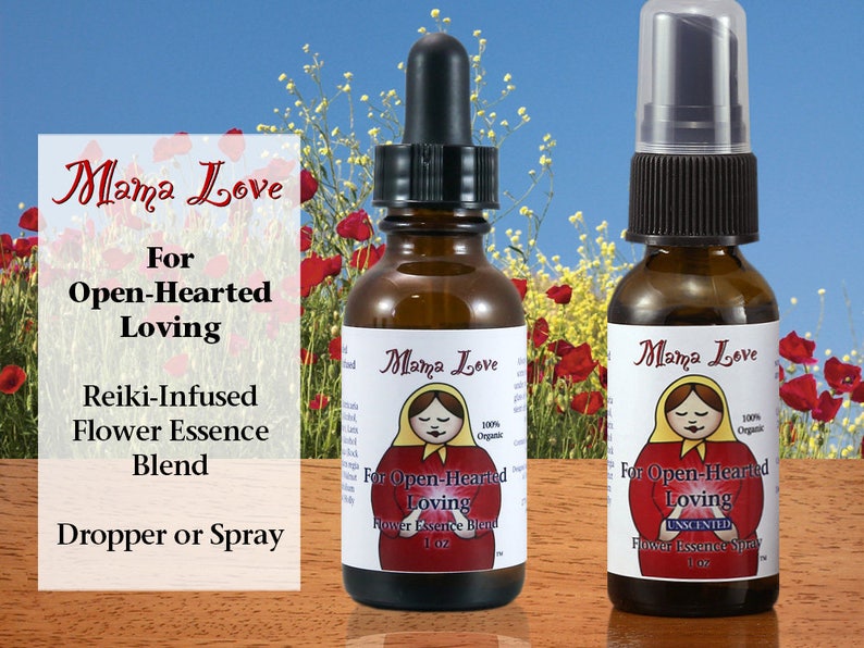 Open Hearted Loving, Flower Essence Dropper or Spray, Unscented Aura Mist for Love, Heart's Desires, Organic, Reiki-Infused Bach Flowers image 1