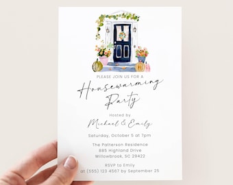 Fall Housewarming Invitation, Editable Modern Fall Housewarming Invite, New Home Party Invite Fall, Autumn House Warming Invitation Template