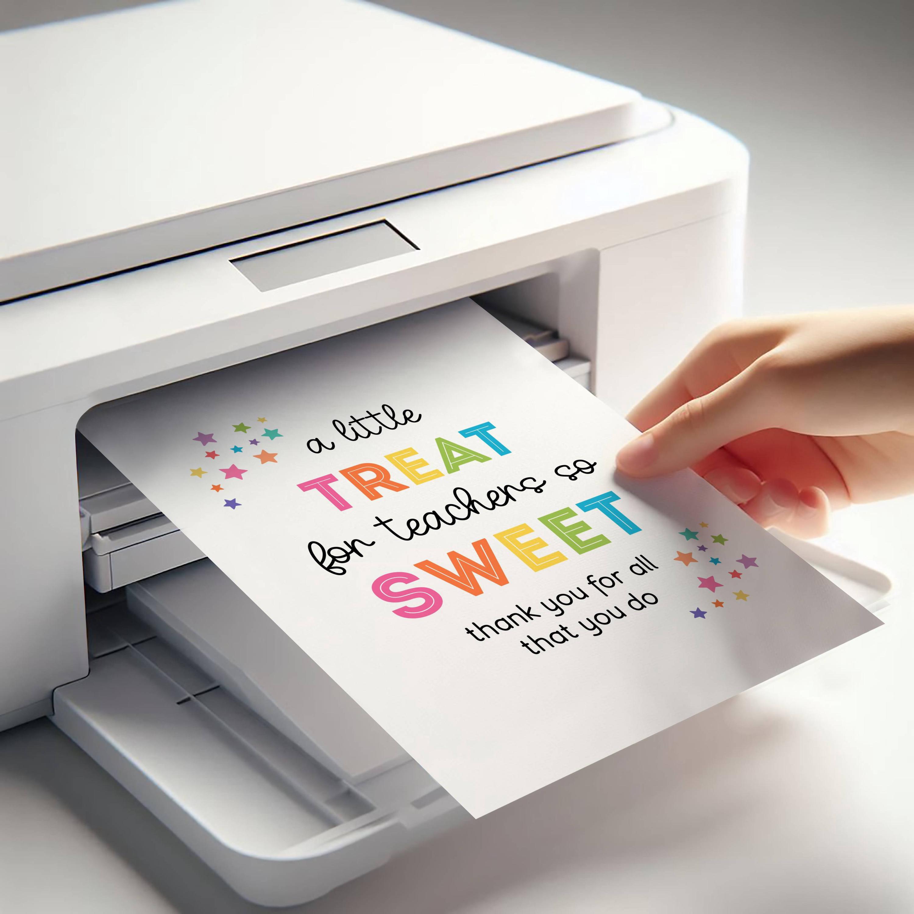 Teacher Appreciation Treat Sign Printable, Colorful Thank You Sign ...