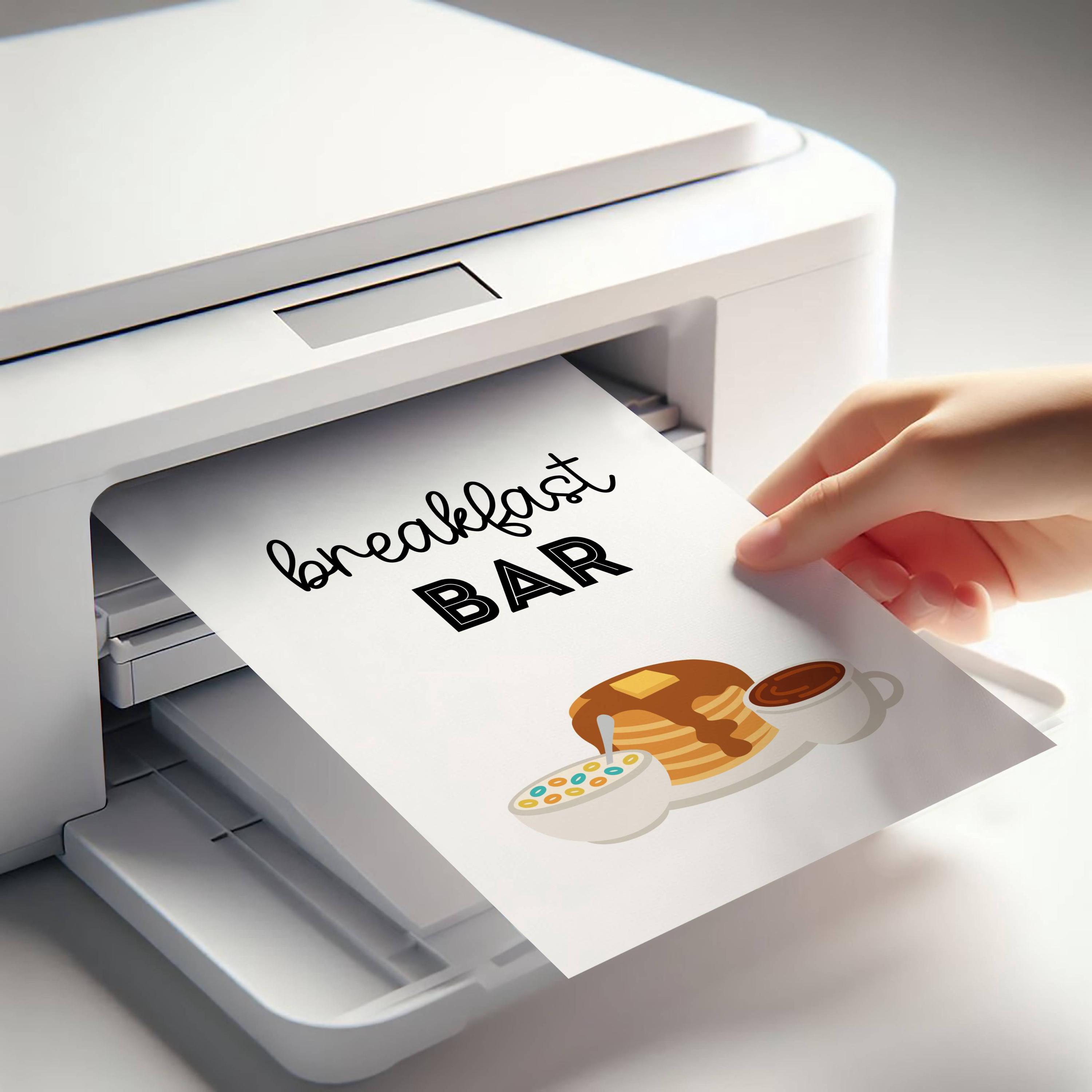 Breakfast Bar Sign Printable for Brunch Station or Party Buffet ...