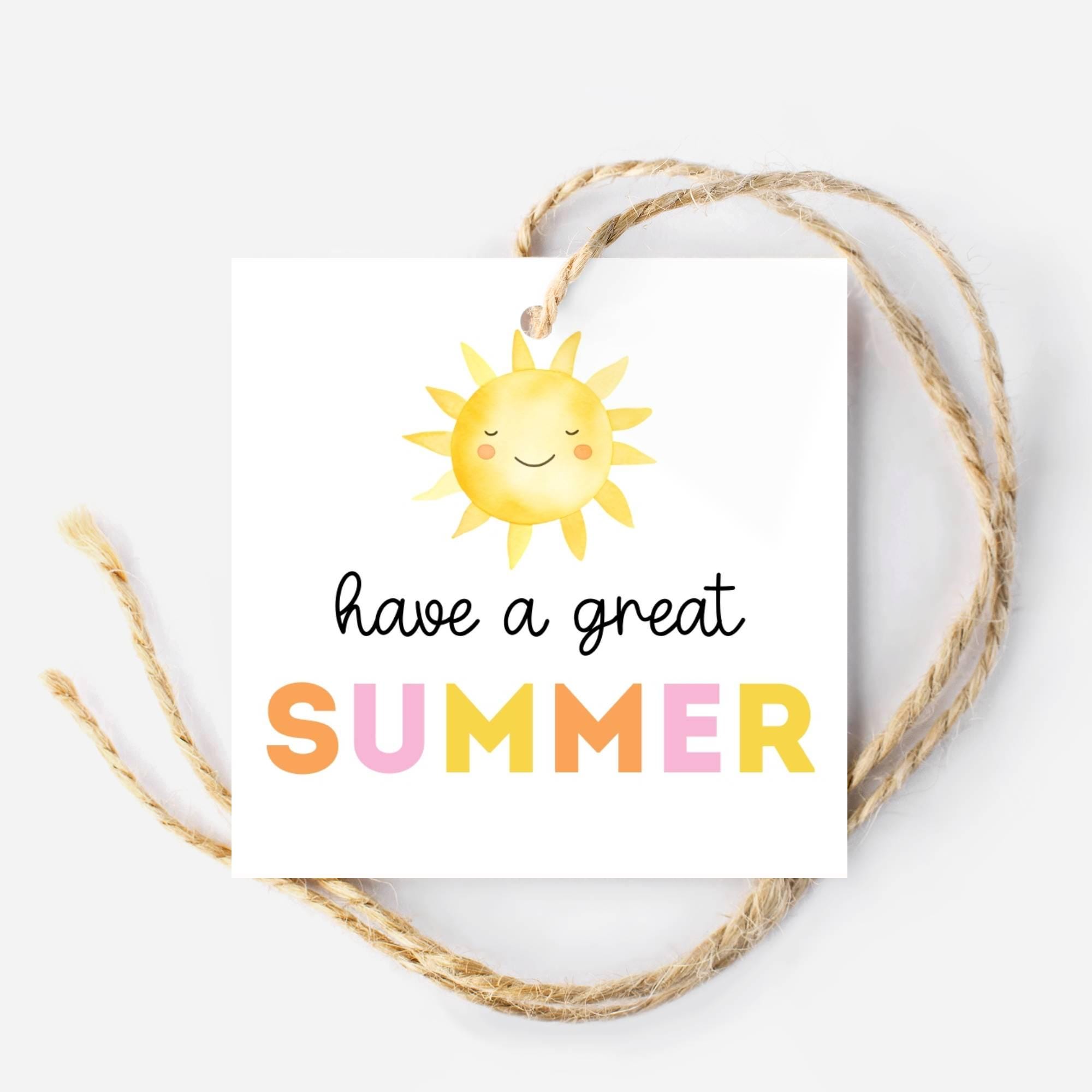 Have A Great Summer Tag Printable, End of School Year Tags for Kids - Etsy