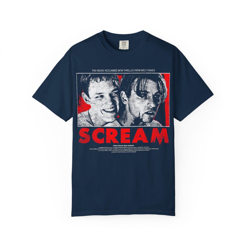 Vintage Scream movie Comfort Colors Shirt image 4