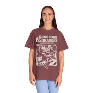 Camiseta gráfica de Dungeon Dragon 1974 con colores cómodos / Estilo vintage Y2K imagen 9
