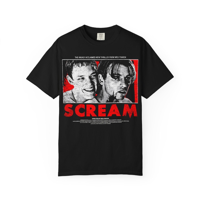 Vintage Scream movie Comfort Colors Shirt image 5