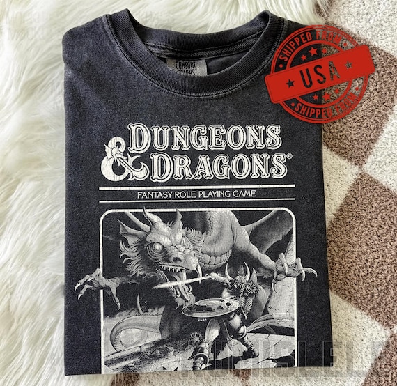 Comfort Colors Dungeon Dragon 1974 Graphic Tee | Y2K Vintage Style