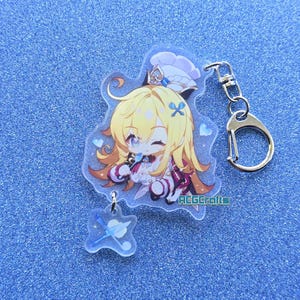 Buy 2 Get 1 Free Genshin Impact Fontaine Character Acrylic Keychain Furina Escoffier Lyney Neuvillette Wriothesley Emilie Freminet charm image 4