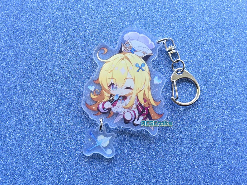 Buy 2 Get 1 Free Genshin Impact Fontaine Character Acrylic Keychain Furina Escoffier Lyney Neuvillette Wriothesley Emilie Freminet charm image 4