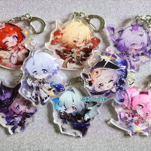 Buy 2 Get 1 Free Honkai Star Rail HSR Acrylic Charm --51 Characters Hyacine Castorice Cipher Anaxa Phainon Mydei Tribbie Herta  Keychain