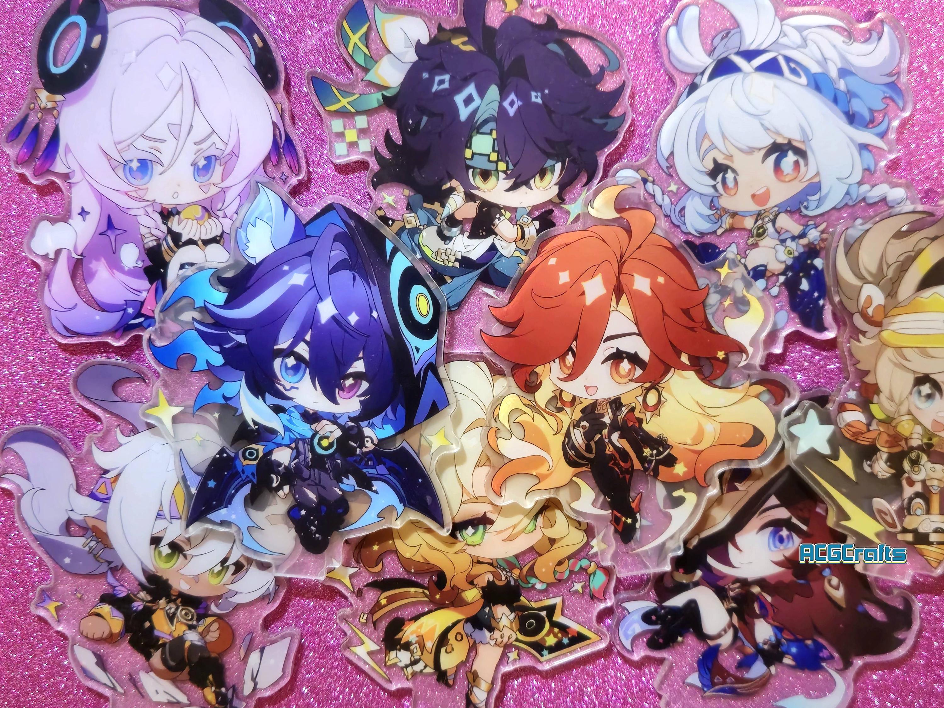 Genshin Impact Natlan Character Acrylic Keychain or Stand - Varesa Ifa characters Mavuika Citlali Chasca Iansan Ororon Xilonen Kinich charm