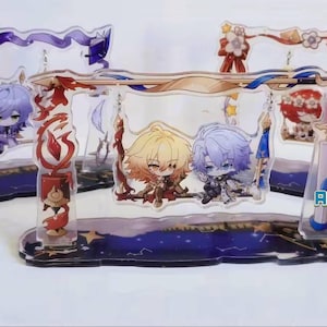 Honkai Star Rail Standee Moveable Swing Stand Mydei Phainon Tribbie Boothill Aventurine Dr Ratio Blade Danheng Black Swan Acheron Stand