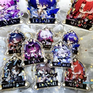 Buy 2 Get 1 Free Honkai Star Rail HSR Acrylic Stand or keychain -37 Characters Dr Ratio Kafka Sliver Wolf Argenti Jingyuan Huohuo Charm