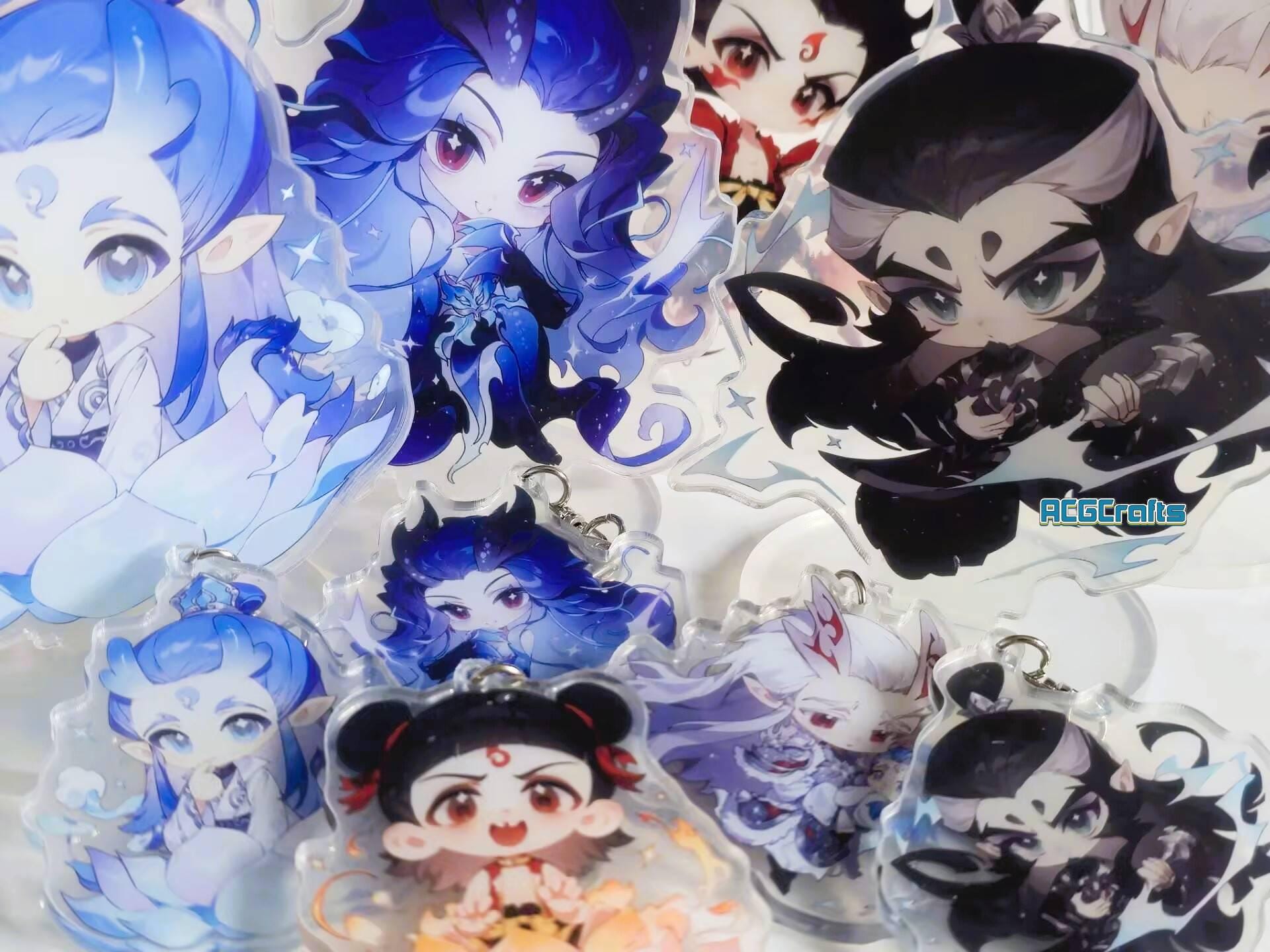 Nezha 2 Chibi Keychain - 5 Designs Acrylic Charm Acrylic Stand - Etsy