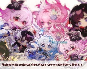 Honkai Star Rail HSR Acrylic Stand Permansor Terrae Cerydra Hysilens Cyrene Evernight Keychain