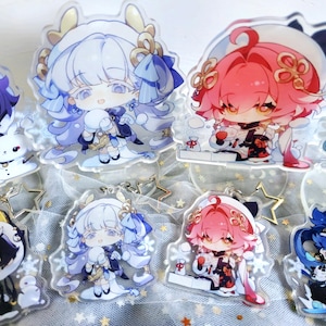 Wuthering Waves Winter Collection Charm - Rover Jinhsi Jiyan Changli Stand or Star Clasp Keychain