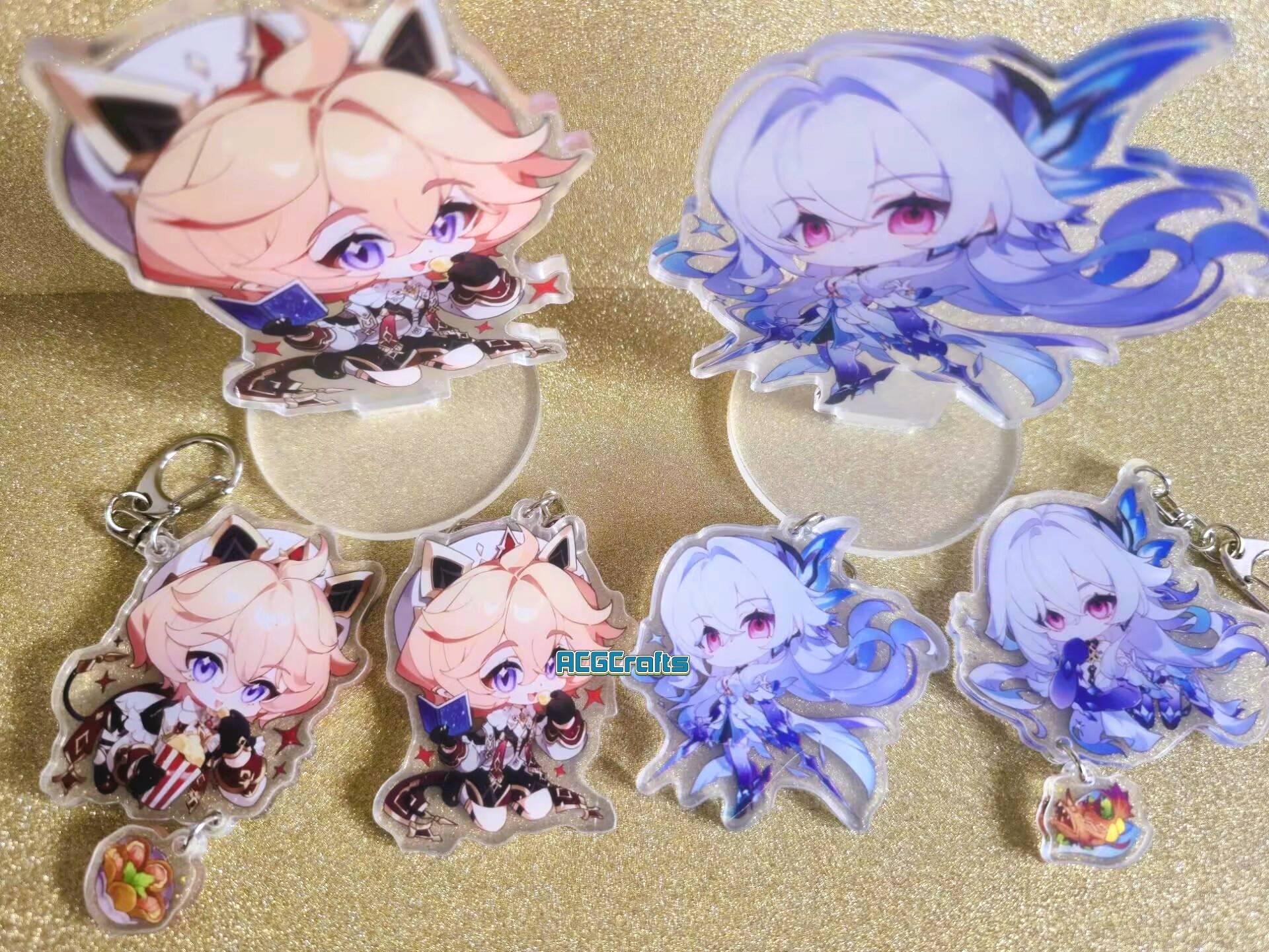 Genshin Impact Acrylic Keychain or Stand: Skirk, Dahlia, Lan Yan