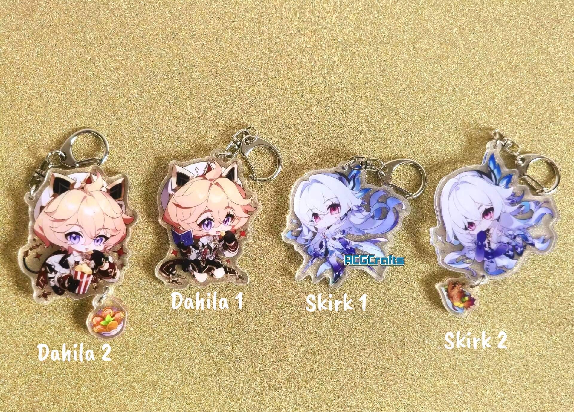 Genshin Impact Acrylic Keychain or Stand: Skirk, Dahlia, Lan Yan