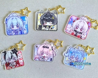 Wuthering Waves WUWA Acrylic Cute Chibi Keychains Hiyuki Denia Youhu Camellya Cartethyia The Shorekeeper Aemeath Chisa keychain