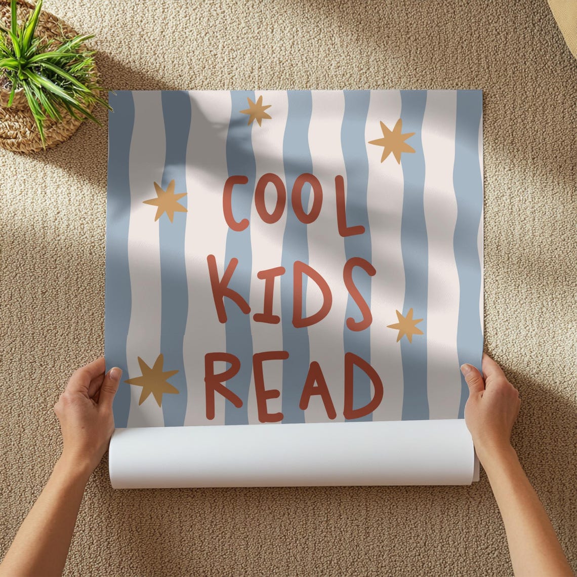 Cool Kids Read Books Wall Art Print, Reading Nook Decor, Toddler Boys ...