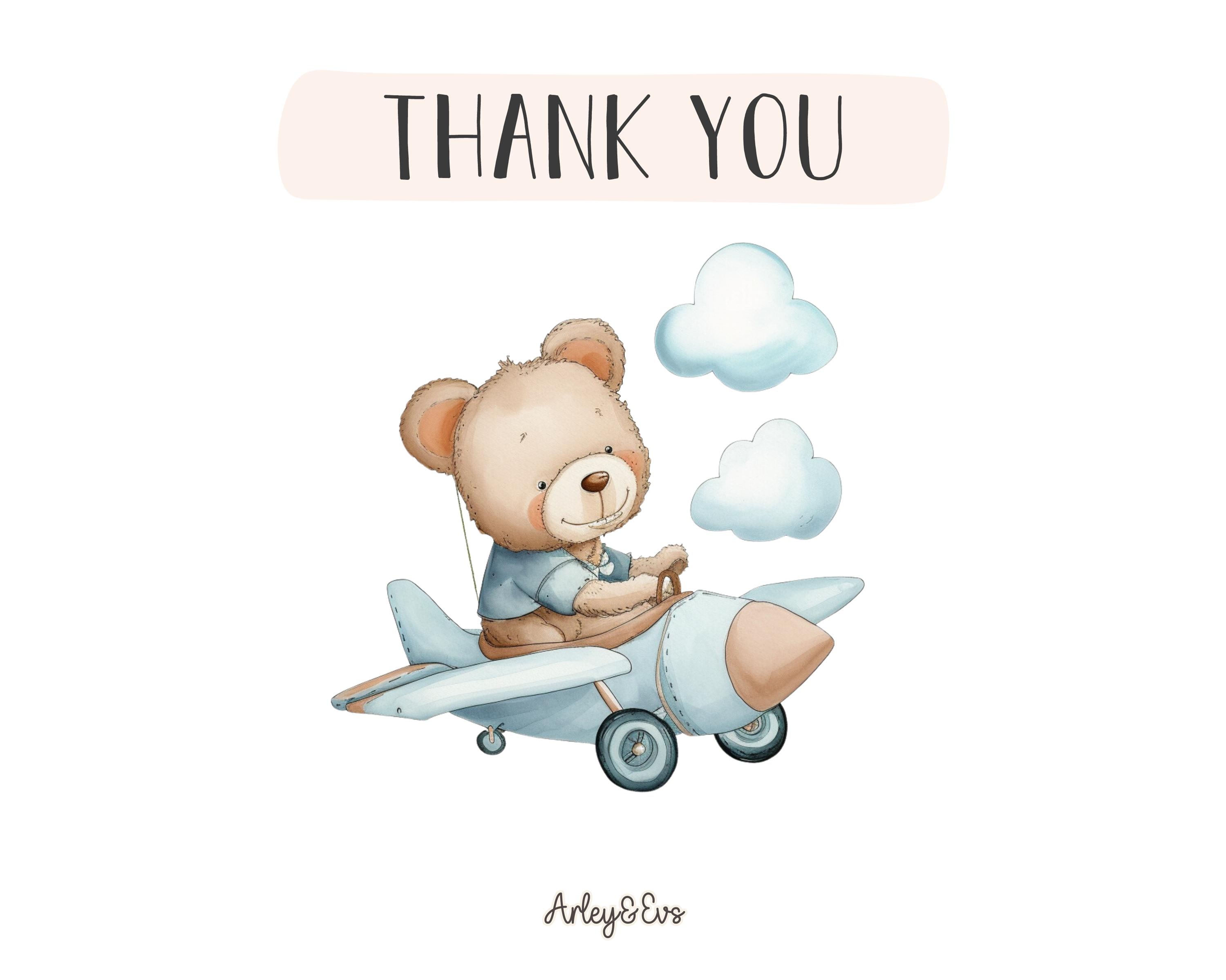 Teddy Bear Clipart Bundle: Watercolor Baby Shower PNG (digital Download ...