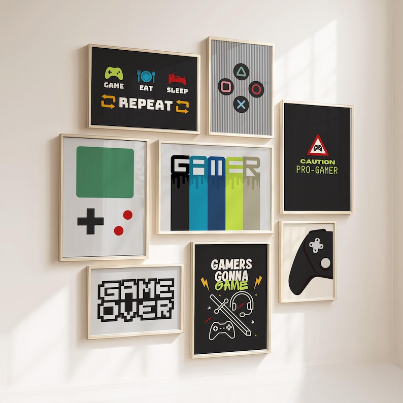 100 Teen Boys Nursery Prints: Tween Bedroom, Playroom Wall Art Decor ...