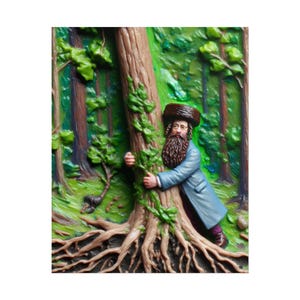 Jewish Tree of Life Poster Wandering Jew Wall Art Jewish Home Decor Jewish Gift Poster