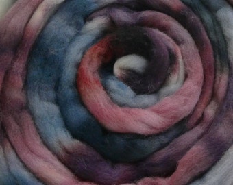 100g Space-Dyed Ile de France Wool Top - Wood Pigeon