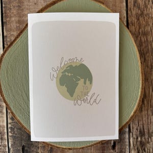 Carte de naissance, Bienvenue dans le monde, Carte de naissance non sexiste, Carte de naissance, Calligraphie moderne, Carte de voeux