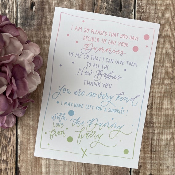 Dummy Fairy Letter From the Dummy Fairy Dummy Downloadable | Etsy
